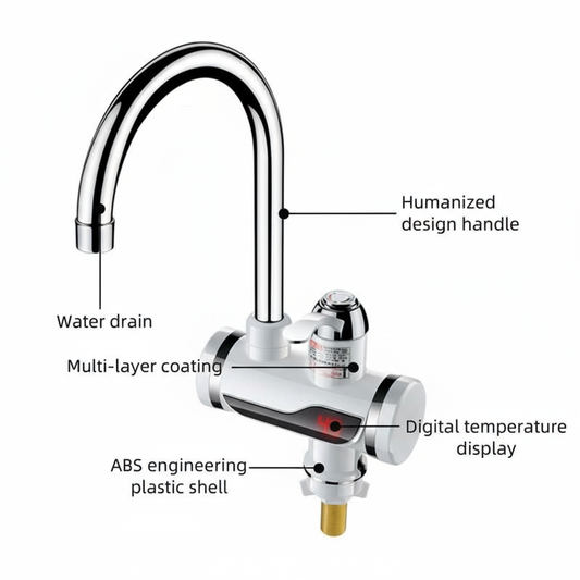 Instant Electric (3000W) Water Heater Faucet Tap Home-Kitchen