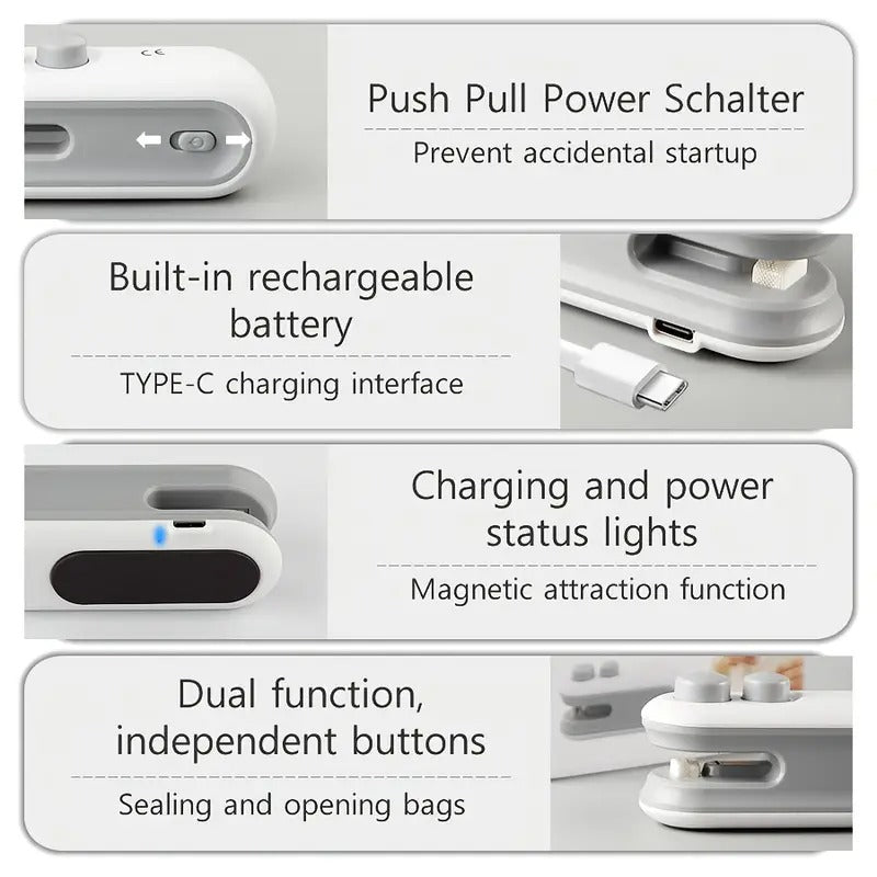 Mini Portable Heat Sealer – Rechargeable Bag Sealing Machine for Food Storage & Freshness