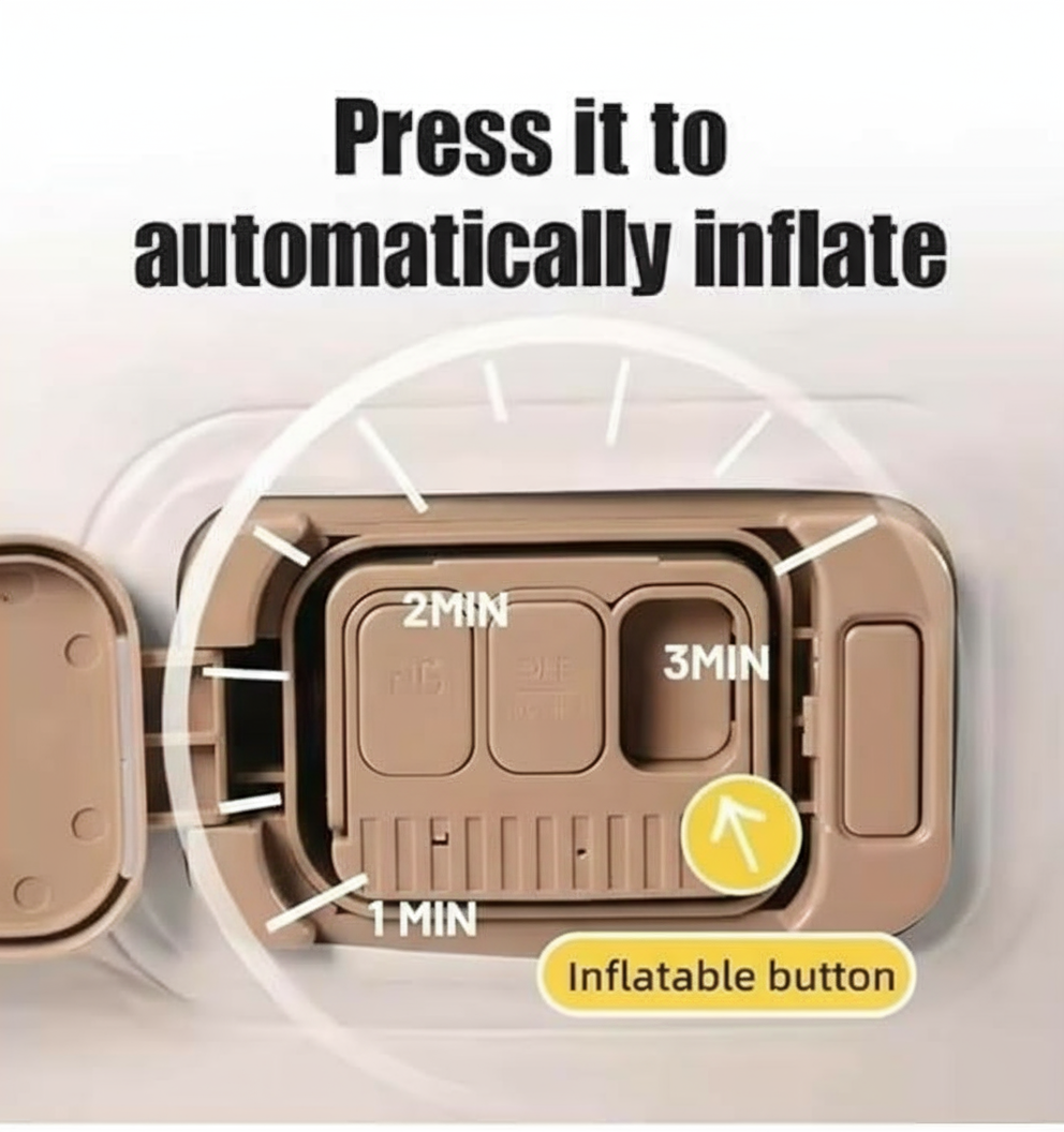 Single Air Bed with Built-in Pump | Inflatable Mattress for Home, Camping & Travel