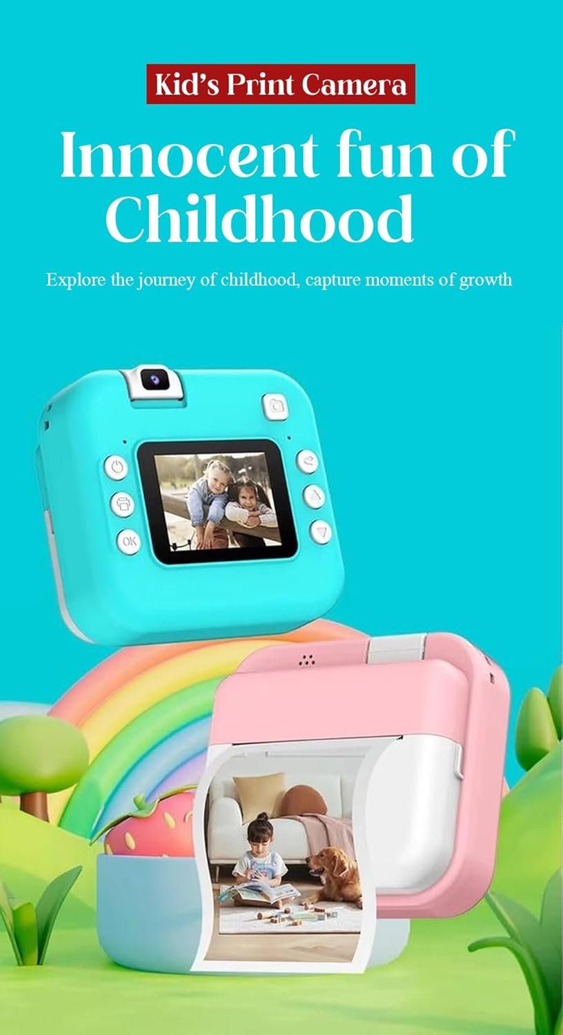 Mini Instant Print Camera for Kids | Educational Gift for Boys & Girls