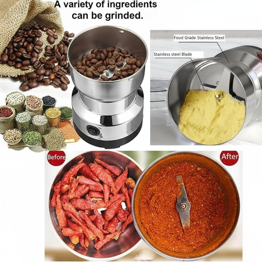Stainless Steel Nima Mini Mixer Grinder 200 W Mixer Grinder