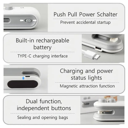 Mini Portable Heat Sealer – Rechargeable Bag Sealing Machine for Food Storage & Freshness
