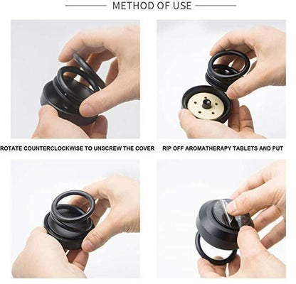 Solar Energy Rotating Ring Car Perfume – Long Lasting French Organic Fragrance | Luxury Dashboard Air Freshener