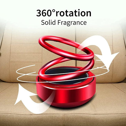 Solar Energy Rotating Ring Car Perfume – Long Lasting French Organic Fragrance | Luxury Dashboard Air Freshener
