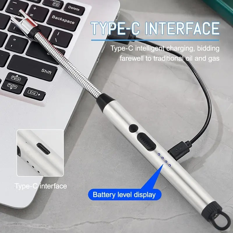 Rechargeable Arc Electric Lighter – Flameless USB Plasma Lighter with Flexible Neck