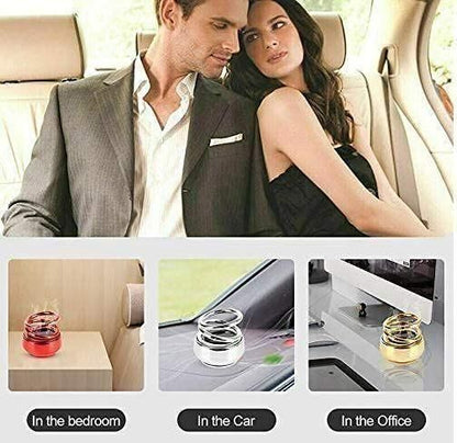 Solar Energy Rotating Ring Car Perfume – Long Lasting French Organic Fragrance | Luxury Dashboard Air Freshener