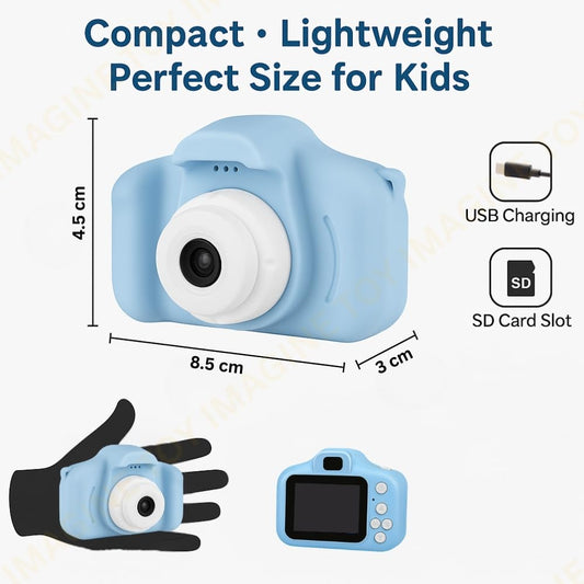 Toy Imagine Kids Digital Camera for Photos & Videos | Mini Camera Toy with 2-Inch Screen & USB Rechargeable