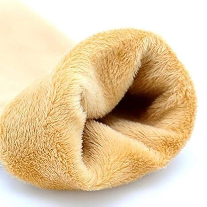 Knee support leg warmer long socks cashmere thick velvet woolen fleece for winter