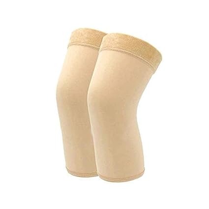Knee support leg warmer long socks cashmere thick velvet woolen fleece for winter