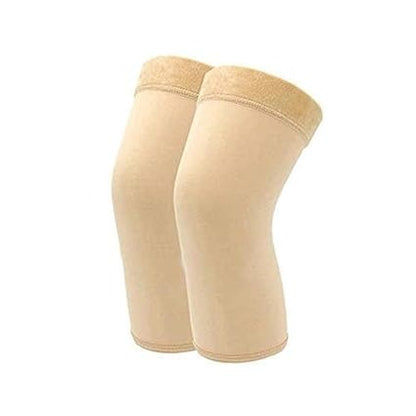 Knee support leg warmer long socks cashmere thick velvet woolen fleece for winter