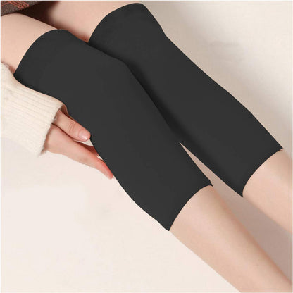Knee support leg warmer long socks cashmere thick velvet woolen fleece for winter
