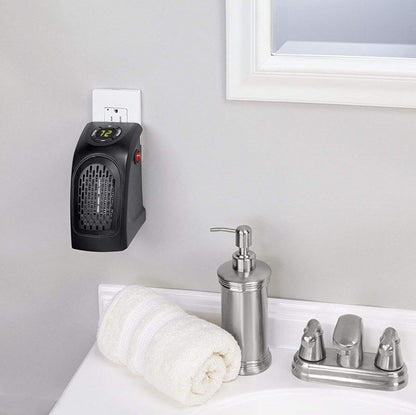 400W Plug-in Handy Heater with Digital Temperature Control, LED Display & Timer | Portable Mini Room Heater
